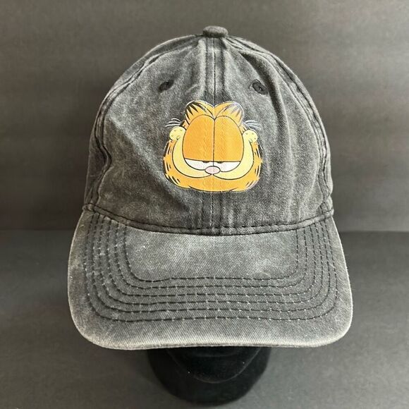 Garfield Hat Cap Washed Out Gray Black Adjustable - Picture 2 of 10